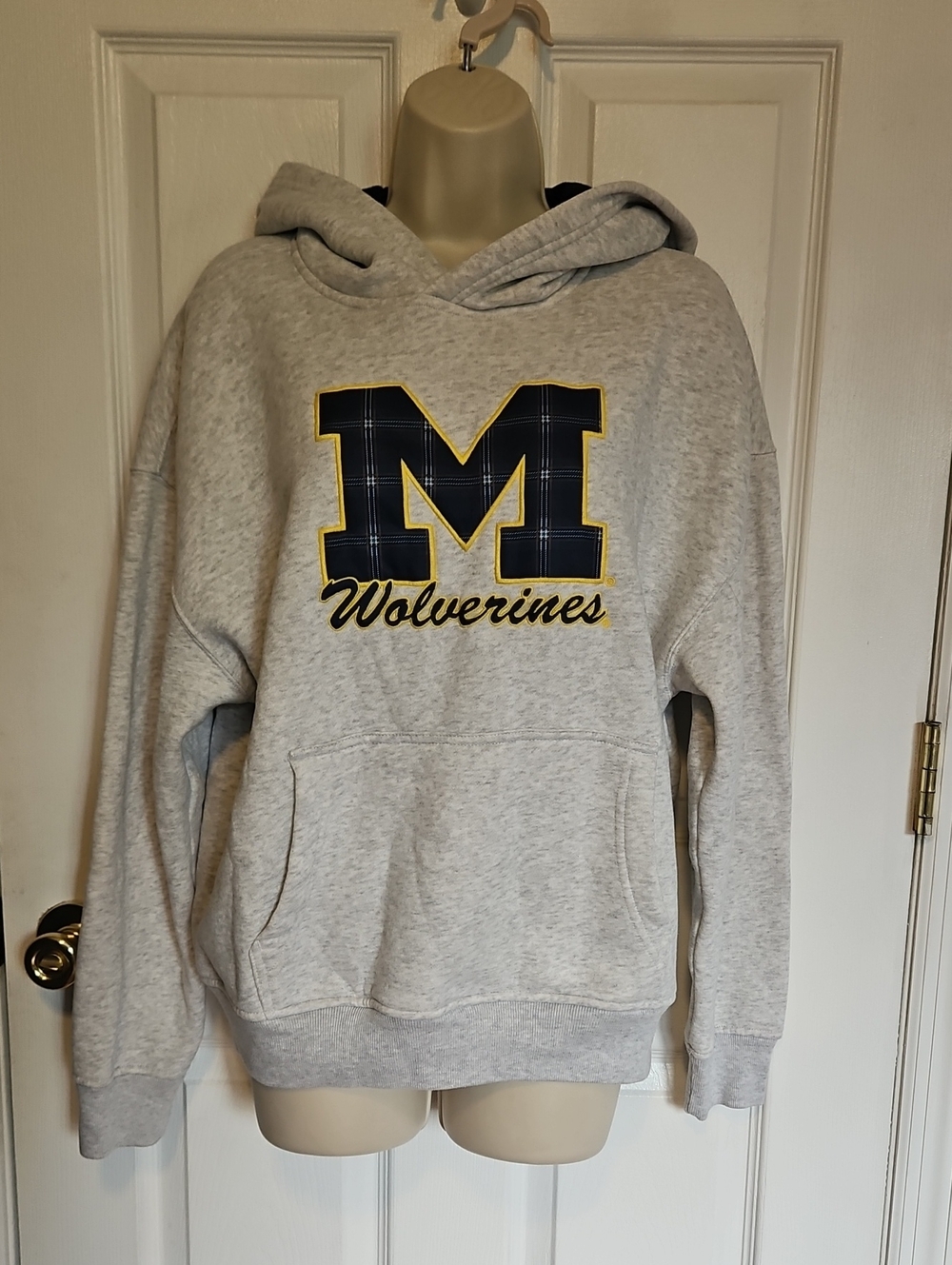 Hollister Light Gray Michigan  Wolverines Hoodie